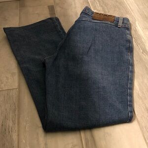 VTG Y2K Fractal Jeans Size 8P Chevron Print NWOT